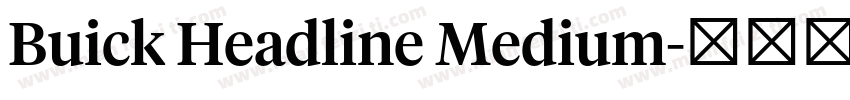 Buick Headline Medium字体转换